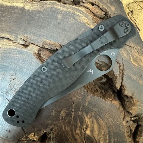 Spyderco Military 2 Compression Lock Black G-10 Handle Black Blade C36GPBK2 | American Edge Knives