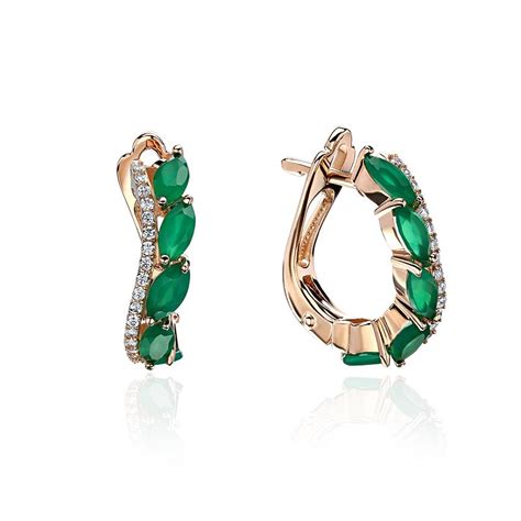 Серьги из КРАСНЫЙ ЗОЛОТО 585 пробы 01С4113968-1 - Интернет-магазин ...