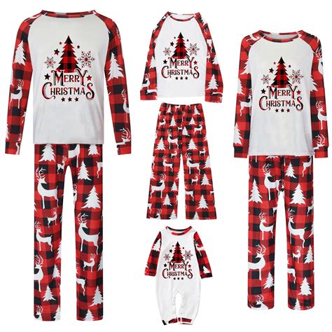 Penkiiy Family Christmas Pjs Matching Sets Christmas Women Matching ...