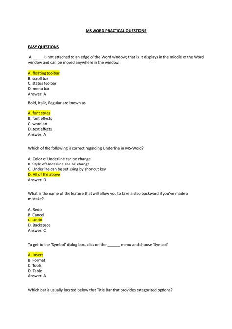 Image result for Computer Practical Questions Based On MS Word