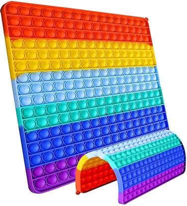 SKTOYZONE Big Size Pop 256 Bubbles Square Push Pop Bubble Fidget ...
