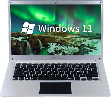 BYYBUO 14.1 inch Laptop AZERTY French layout Keyboard, Intel Celeron Processor, RAM 4GB ROM 64GB ...