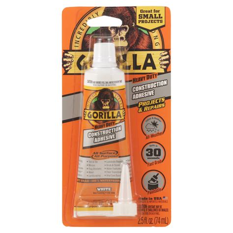 Gorilla Heavy Duty Construction Adhesive - Shop Adhesives & tape at H-E-B