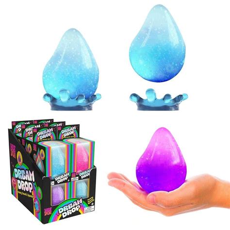 Needoh Sensory Toy Water Drop Malt Squeezy Stress Relief Toy, Dreamy ...