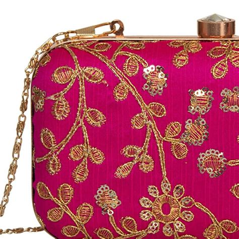 Exotic Hot Pink Party wear Bridal Fancy Designer clutch bag – Stilento