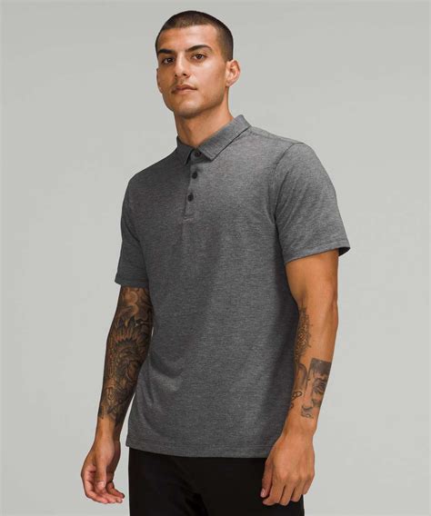Lululemon Evolution Short Sleeve Polo Shirt *Pique Fabric - Heathered ...