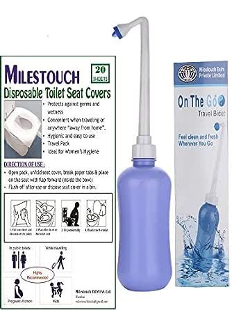 MILESTOUCH - Disposable Paper Toilet Seat Covers 20 Pcs & Hand Free ...