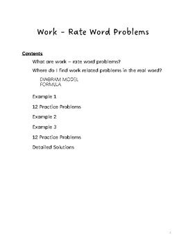 Image result for Algebra Work Rate Problems