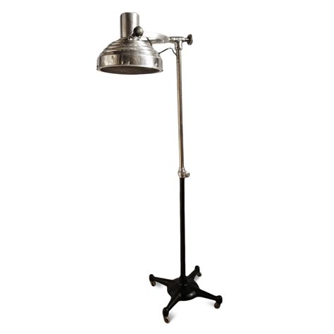 Vintage Chrome Industrial Floor Lamp on Wheels | Design MIX Gallery