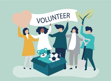 People volunteering and donating money and items to a charitable cause - Download Free Vectors ...