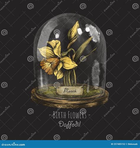 Daffodil, March Birth Flower. Birth Month Yellow Daffodil Flower Photo ...