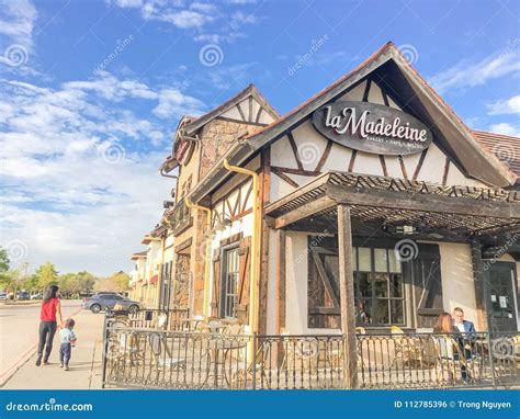 Facade of La Madeleine Quaint French Cafe with Rustic Country Fa Editorial Photo - Image of ... - painting of quaint french cafe