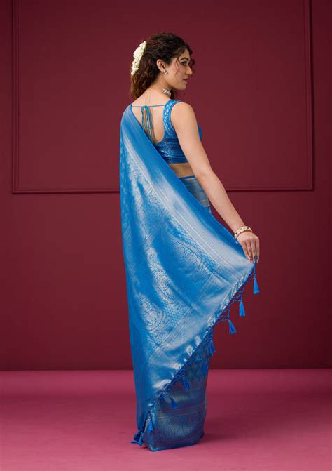 Blue Saree - Buy Trendy Blue Colour Sarees Online – Koskii