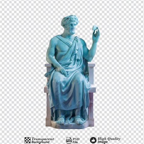 Ancient greek philosopher statue isolated on transparent background ...