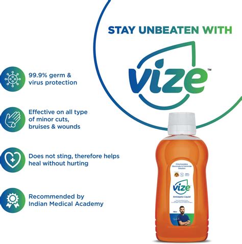 Buy VIZE ANTISEPTIC LIQUID - 100 ML Online & Get Upto 60% OFF at PharmEasy