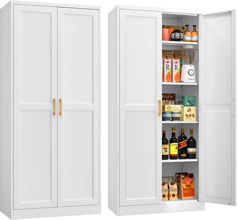 Amazon.com: MetalMax 71" Tall Metal Storage Cabinet, Kitchen Pantry ...