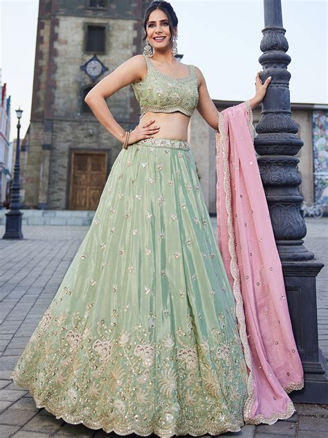 Glamorous green lehenga – Shopping World