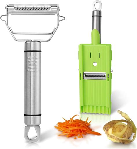 Amazon.com: KEANVIK Multi Potato Peeler Double Blade for Kitchen, 2 in ...
