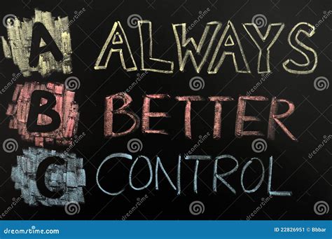 Acronym of ABC - always Better Control Stock Image - Image of phrase ...