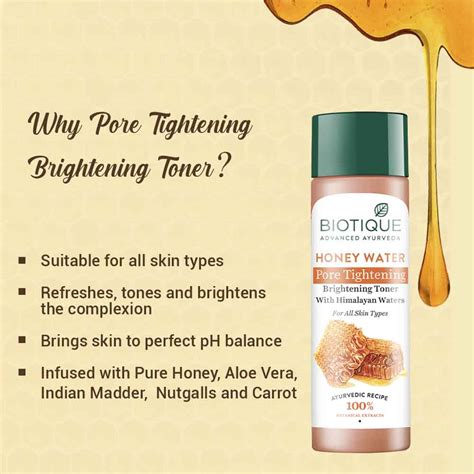 Biotique Honey Pore Tightening & Brightening Toner (120ml)