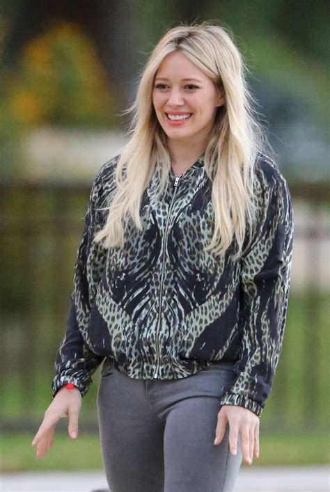 HILARY DUFF at Coldwater Canyon Park in Beverly Hills – HawtCelebs