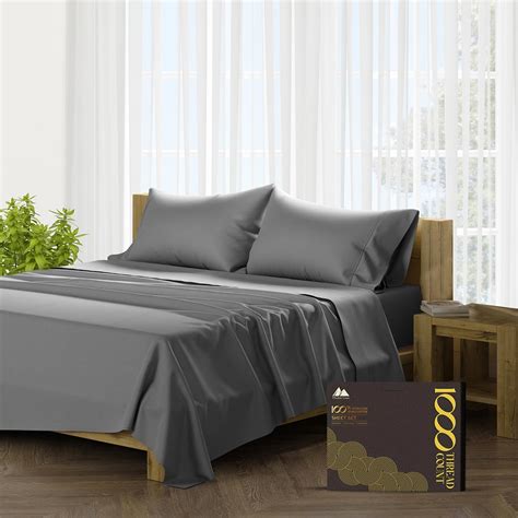 Amazon.com: Mayfair Linen 100% Egyptian Cotton Queen Size Sheets - 1000 ...