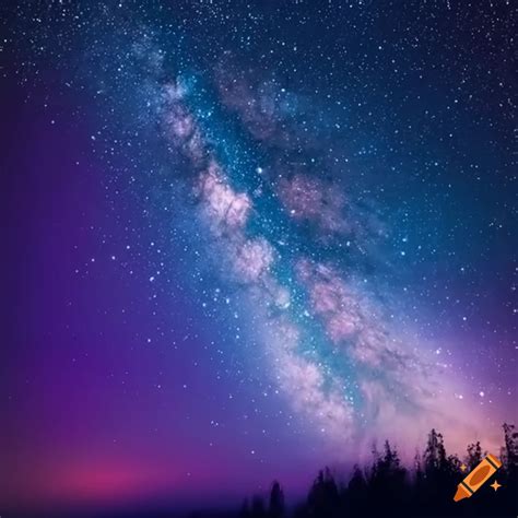 Starry night sky with calming background music on Craiyon