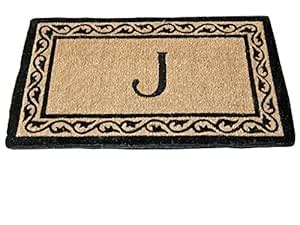 Buy Geo Crafts Creel Monogram Doormat, 24 X 39-Inch, Black Border ...