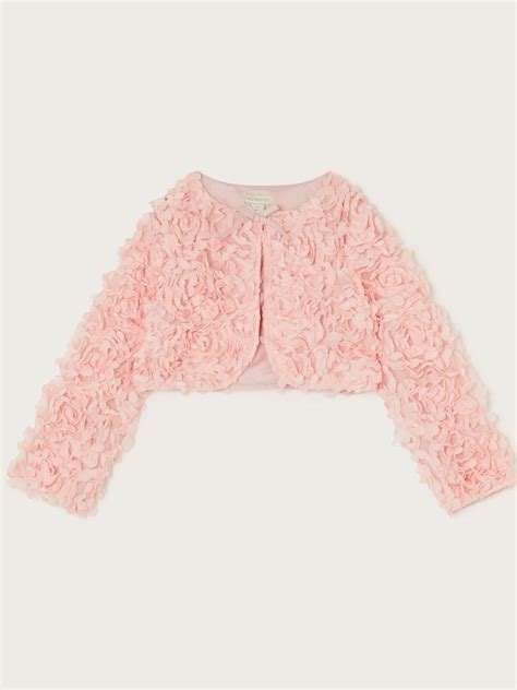 Buy Monsoon Pink 3D Rose Cropped Jacket from Next India