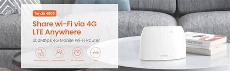 Tenda 4G03 4G LTE Wi-Fi Router, SIM Slot Unlocked, 300Mbps Cat4 Mobile ...