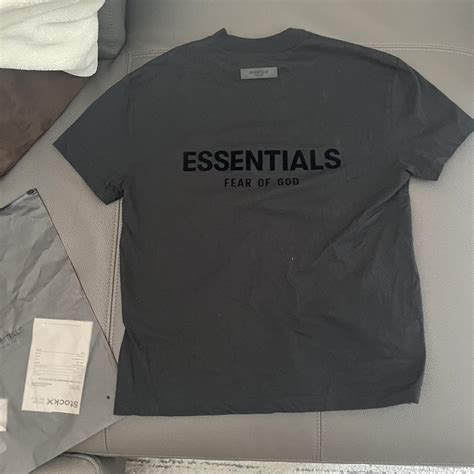 Essentials Men's Black T-shirt | Depop