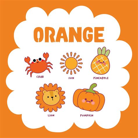 flat design vector color orange object illustration collection set 30530480 Vector Art at Vecteezy