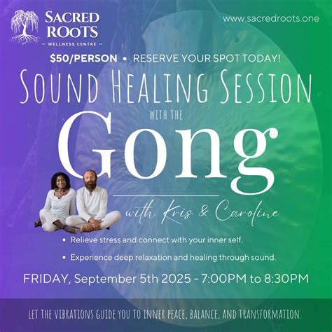 Sound Healing Session with the Gong - Kris & Caroline - Sacred Roots at ...