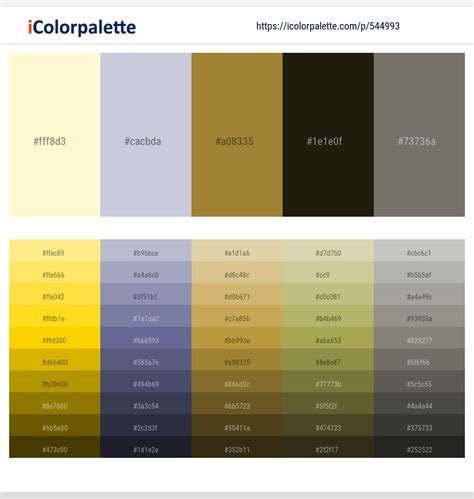 Baja White – Ghost – Luxor Gold – Eternity – Ironside Gray Color scheme ...