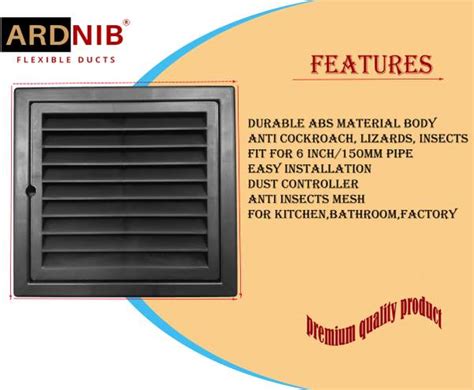 Ardnib 6 Inch Cowl Cover For Kitchen Chimney Duct Pipe Cowl/Ventilation ...