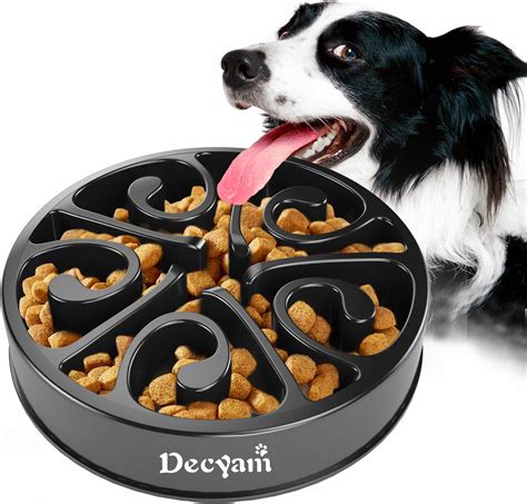 Decyam Slow Feeder Dog Bowl Slow Eating Dog Bowl Pet Puppy Fun Puzzle ...