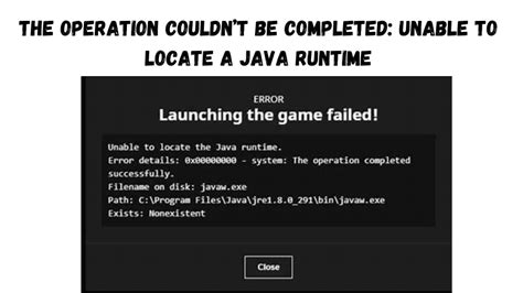 Unable to Locate Java Runtime 的图像结果