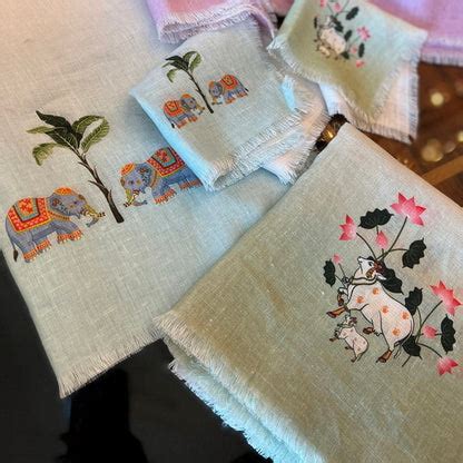 Napkin Sets - India Inspired Nandi Dinner (Set of 4) – Life is Beautiful