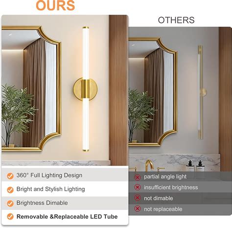 Gednbo LED Bathroom Light Fixtures Gold Bathroom India | Ubuy