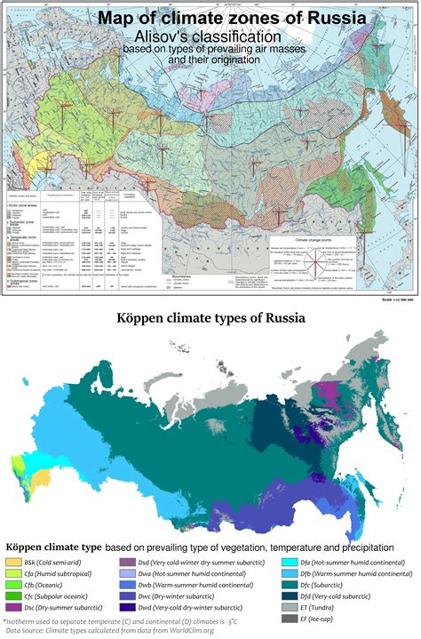 Climate Map Of Russia