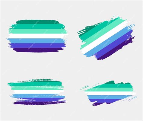 Premium Vector | Gay men flag painted with brush on white background ...