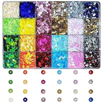 RelicMani Multicolour Sequin 4mm | Shiny Sparkle Sitara Glitter ...
