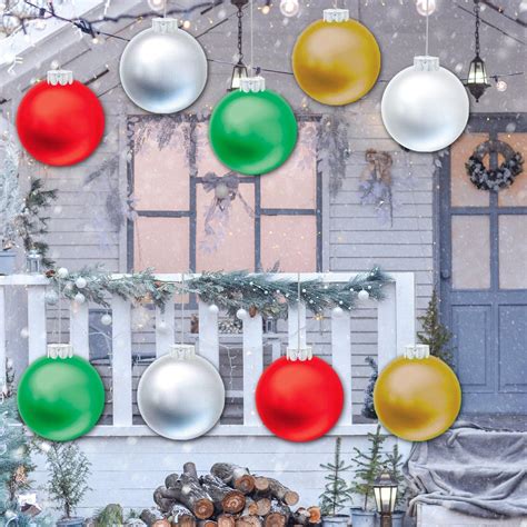 Amazon.com: 6 Pcs 24 Inch Inflatable Christmas Ornaments Oversized ...