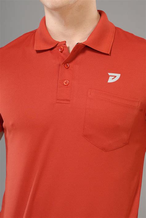KA 53 Pocket Collar Dri-FIT T-Shirt | Red – ka53mensclub