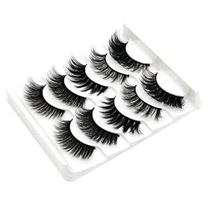 Buy BNF® 3xSoft Comfortable 5 Pairs 3D Hair False Eyelashes Natural Set ...