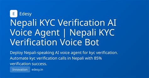 Nepali KYC Verification AI Voice Agent | Nepali KYC Verification Voice ...