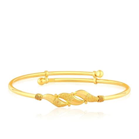 Buy Malabar Gold & Diamonds Starlet 22k (916) Yellow Gold Bangle at ...