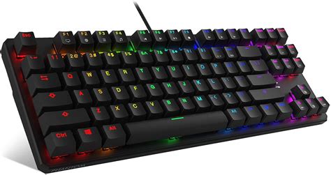 Buy 87-key Mechanical Keyboard, RGB LED, Outemu Blue Switch, Green Axis ...