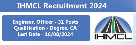 IHMCL Recruitment 2024: Apply Online for 31 Engineer, Finance Posts
