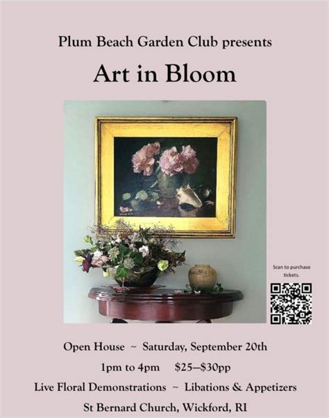Art in Bloom Sat. Sept 20th 1pm to 4pm, St Bernard Church, Wickford RI ...